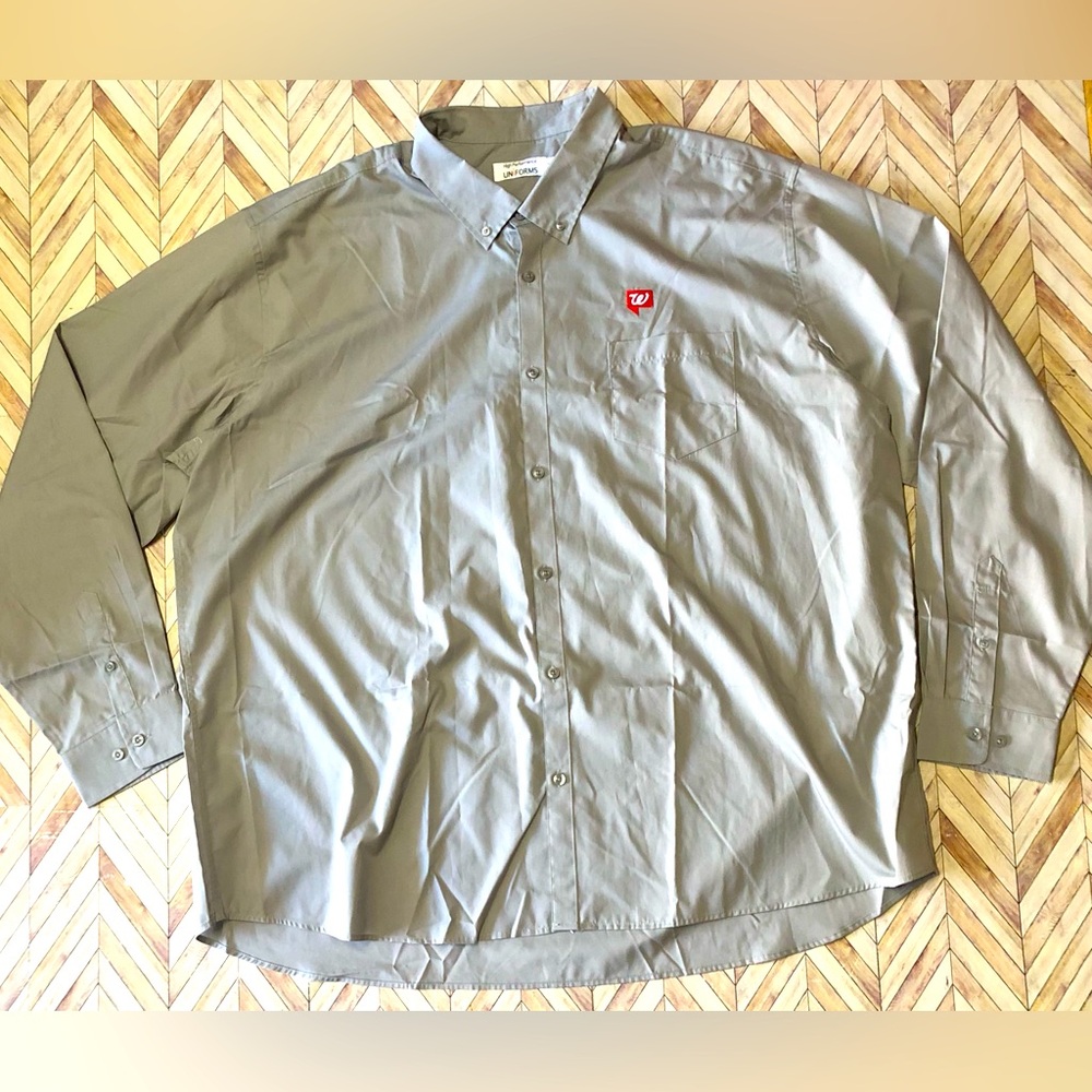 WalGreens Employee Work Uniform Long Sleeve Button Down Shirt. Size 3XL-T